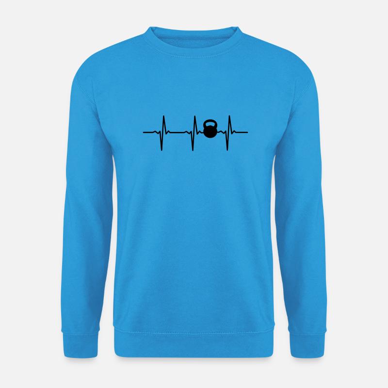 Heartbeat Kettlebell - Unisex Sweatshirt - sea blue