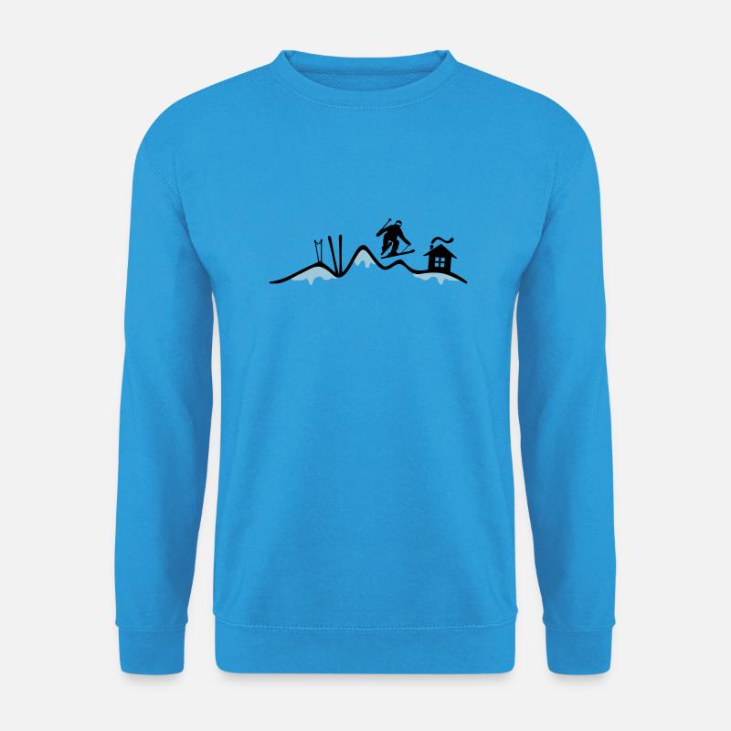 Winter - Skifahrern Berge - Unisex Pullover - Meeresblau