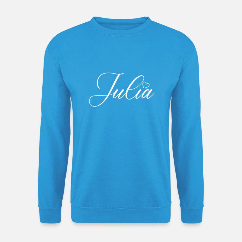 julia name - Unisex Pullover - Meeresblau