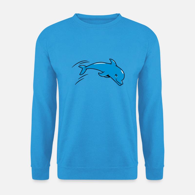 delfin süss lieb - Unisex Pullover - Meeresblau