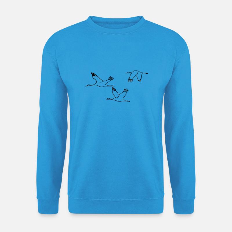 Kraniche - Unisex Pullover - Meeresblau