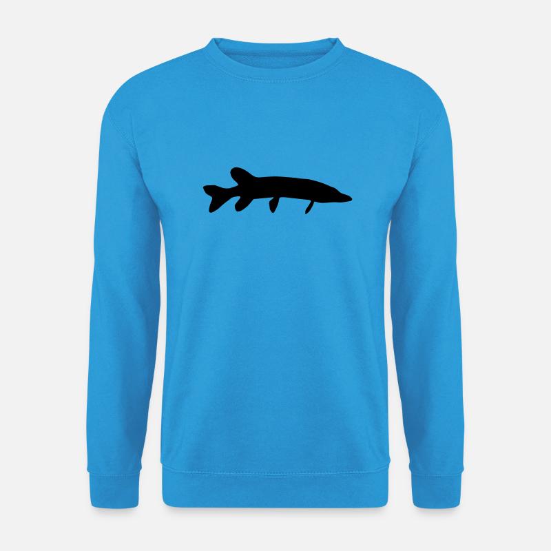 Hecht - Fisch - Fish - Unisex Pullover - Meeresblau