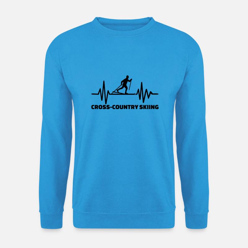 Langlauf - Unisex Pullover - Meeresblau