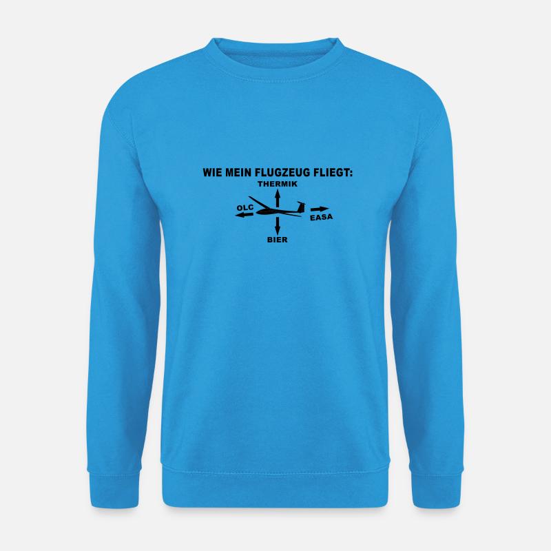 segelflugzeug segelflieger Geschenk Kräfte - Unisex Pullover - Meeresblau