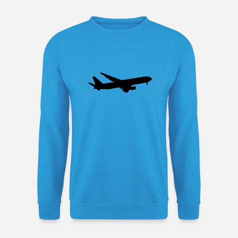 airplane silhouette - Unisex Pullover - Meeresblau
