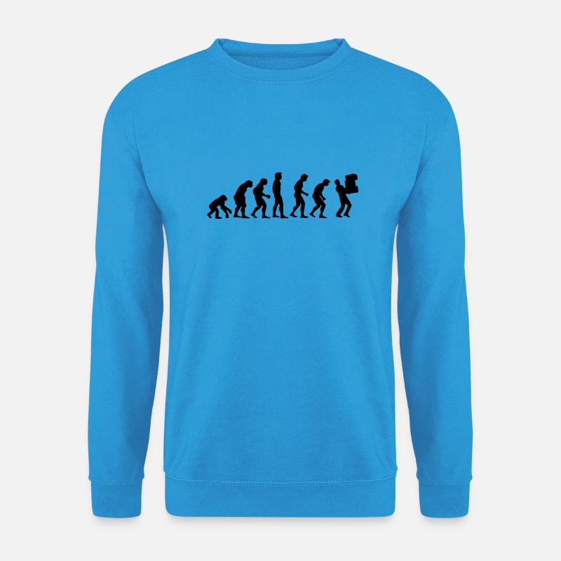 paketzusteller_evolution - Unisex Pullover - Meeresblau