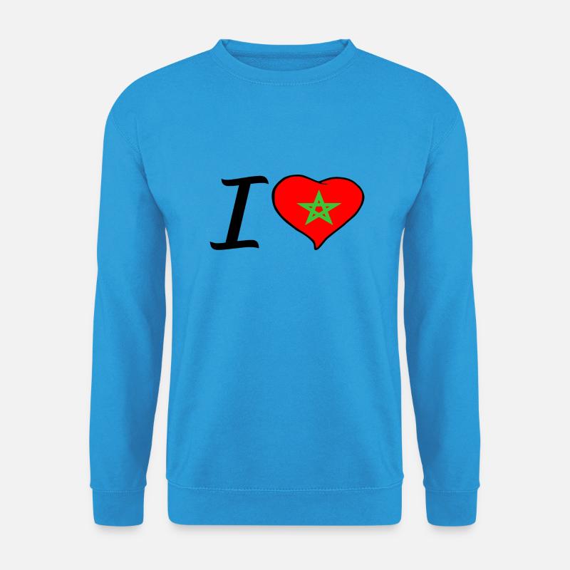 Ich Liebe Marokko Herz - Unisex Pullover - Meeresblau