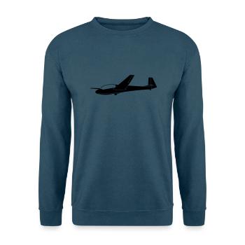 ask13_1 - Unisex Pullover - Meeresblau - Vorne - Alina (178cm) & Michal (187cm)