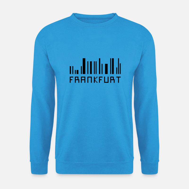 Frankfurt Skyline Barcode - Hessen - Unisex Pullover - Meeresblau