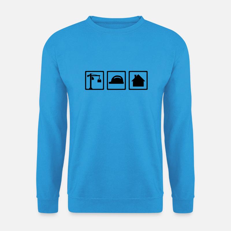 Construction worker - Unisex Sweatshirt - sea blue