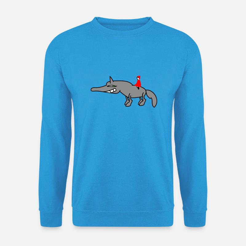 Wolf mit Rotkäppchen - Unisex Pullover - Meeresblau