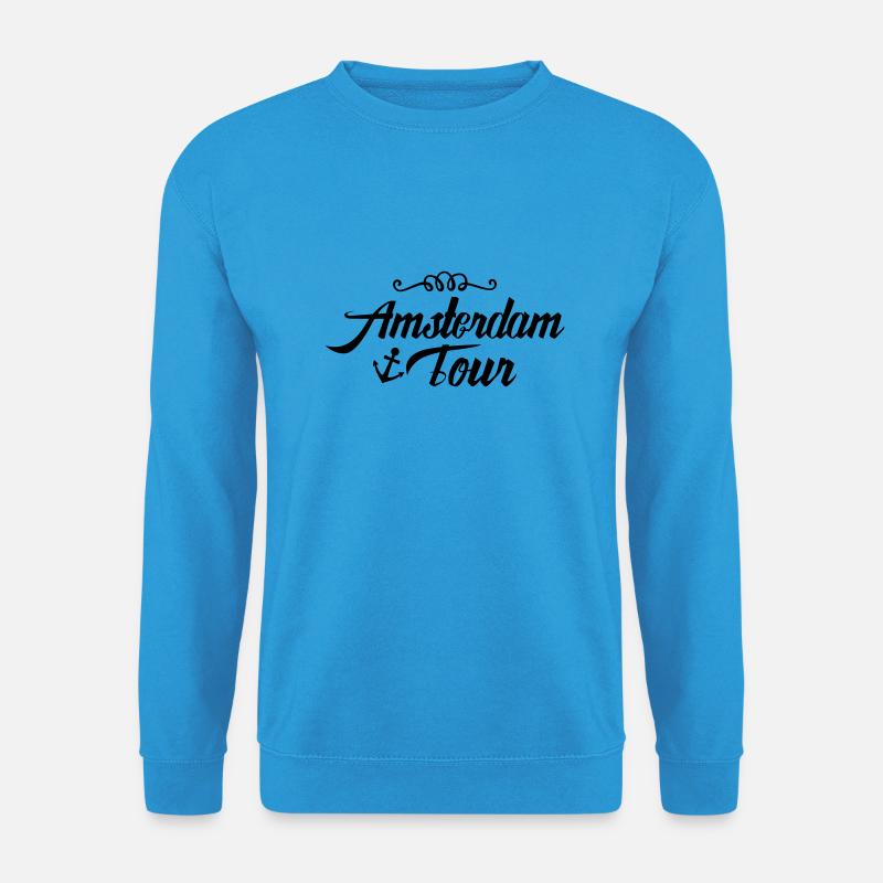 amsterdam tour - Unisex Pullover - Meeresblau