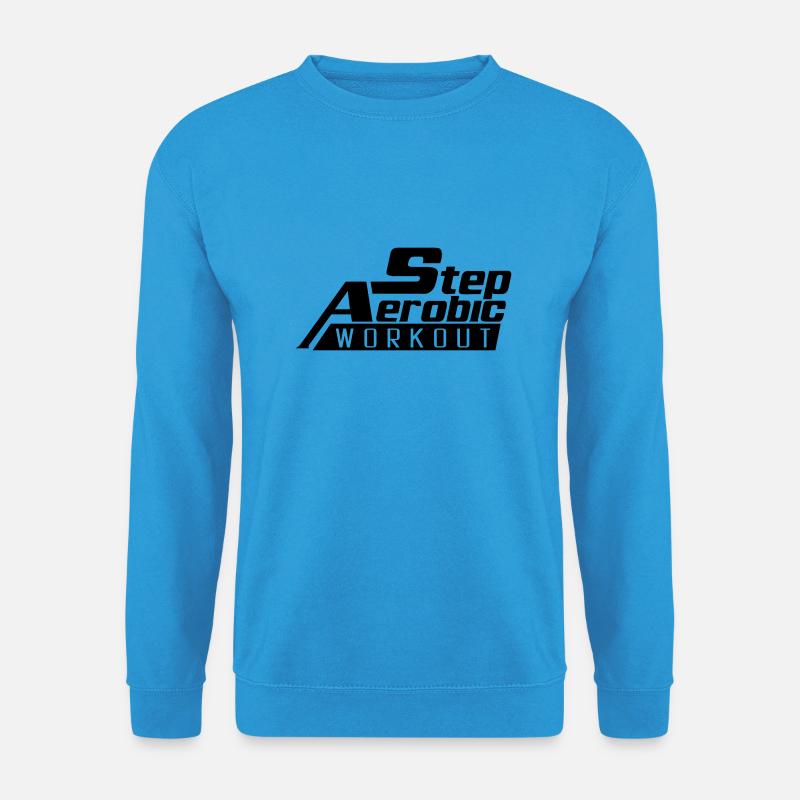 step_aerobic_workout_1___f1 - Unisex Pullover - Meeresblau