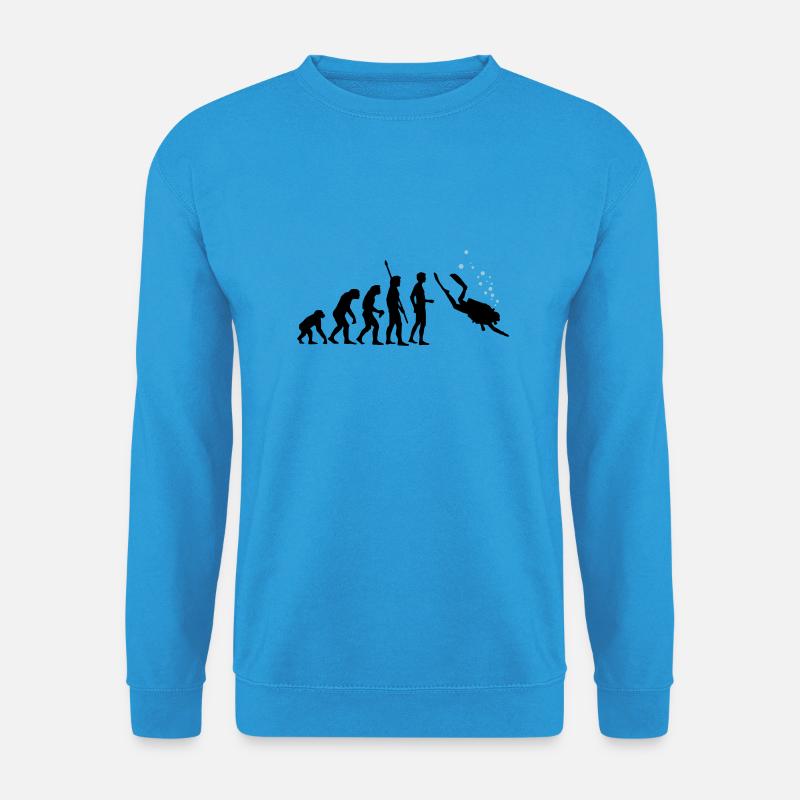 evolution_taucher_c_2c - Unisex Pullover - Meeresblau