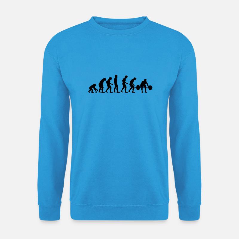 gewichtheber_evolution - Unisex Pullover - Meeresblau
