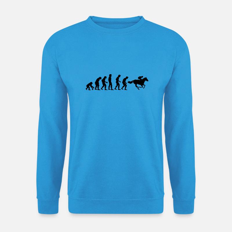 pferderennen02_evolution - Sweat-shirt Unisexe - bleu mer