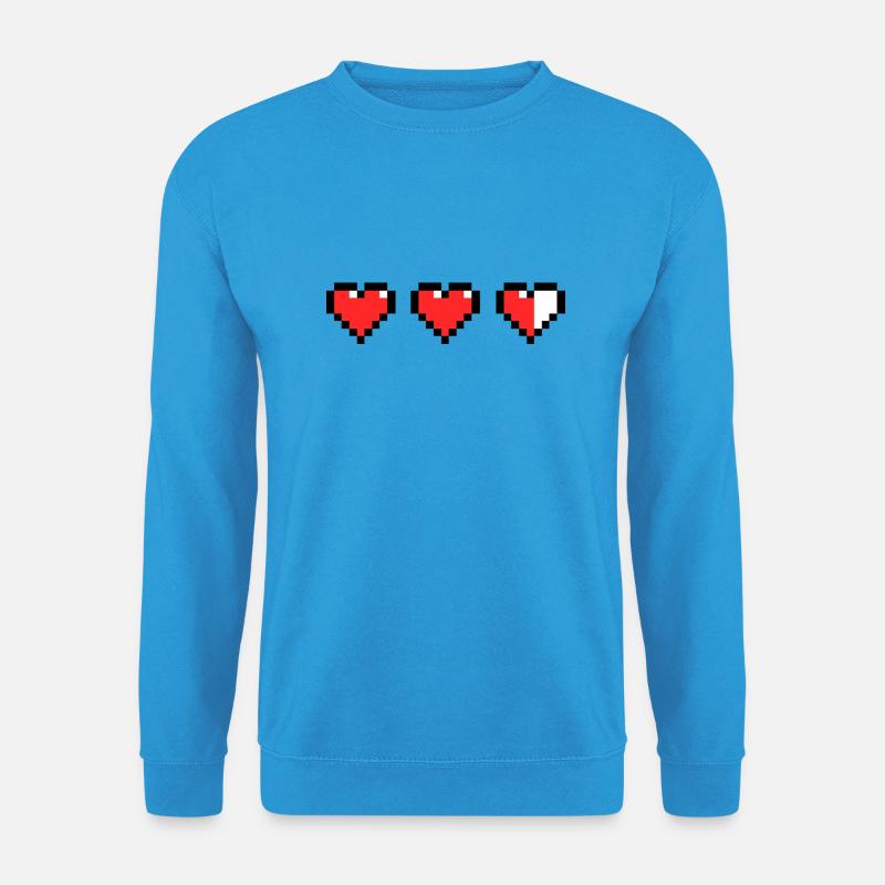 Pixel Herz - Unisex Pullover - Meeresblau