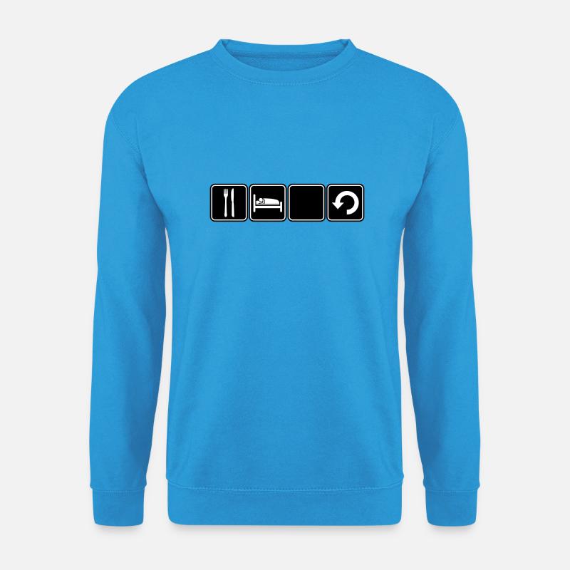 Eat Sleep Repeat - Unisex Pullover - Meeresblau
