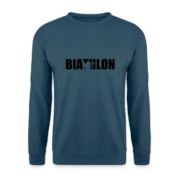 Biathlon - Unisex Sweatshirt - sea blue - Front - Alina (178cm) & Michal (187cm)