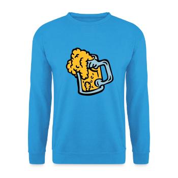 alcohol beer beer glass aperture 409 - Unisex Sweatshirt - sea blue - Front - Alina (178cm) & Michal (187cm)