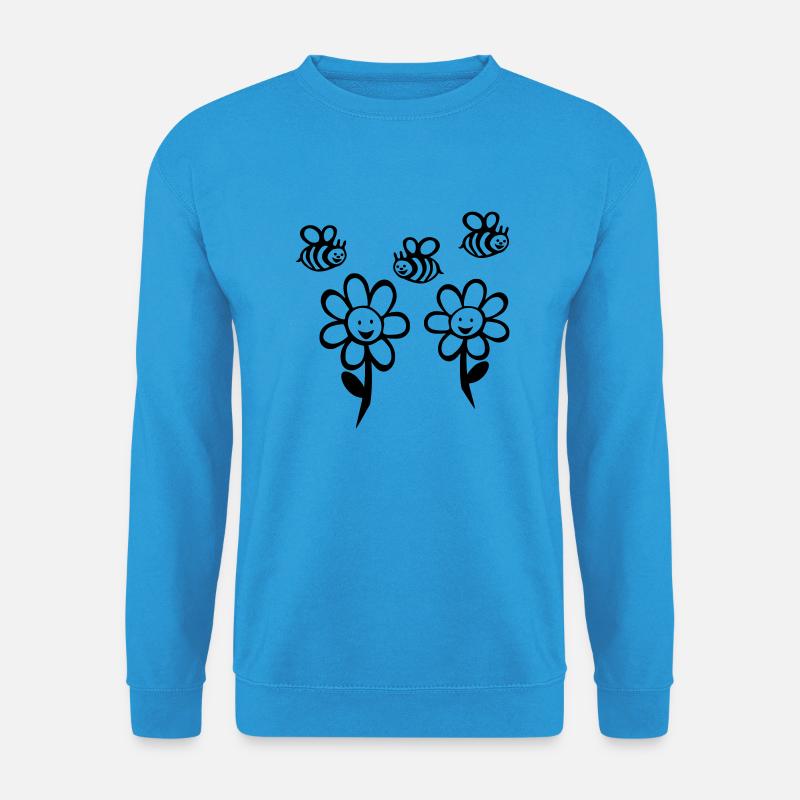 Bienchen und Blümchen - Unisex Pullover - Meeresblau