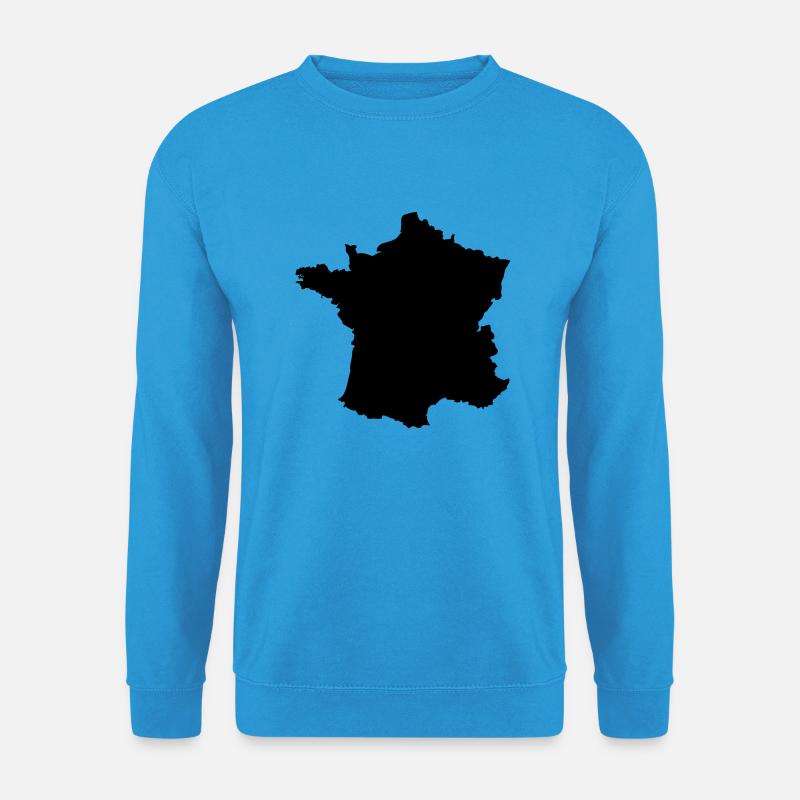 Frankreich Karte - Unisex Pullover - Meeresblau