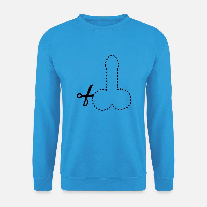 dashed_cut_out_penis_1c - Unisex Sweatshirt - sea blue