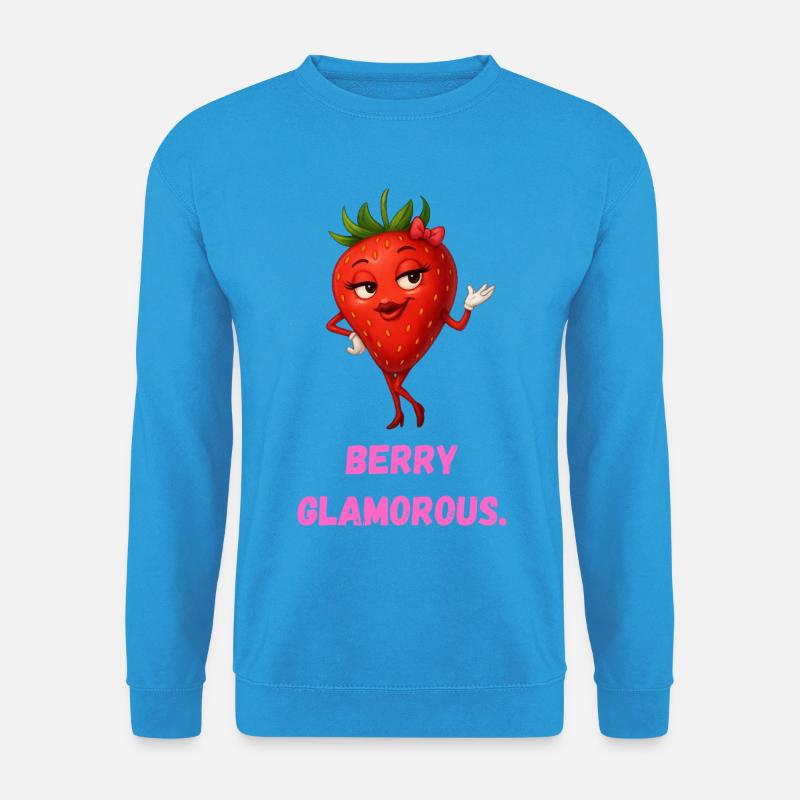 Berry Glamorous Erdbeere Dame Karikatur - Unisex Pullover - Meeresblau