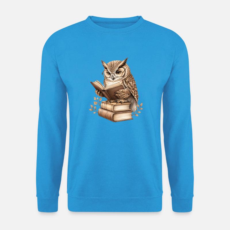 Leseeule - Unisex Pullover - Meeresblau