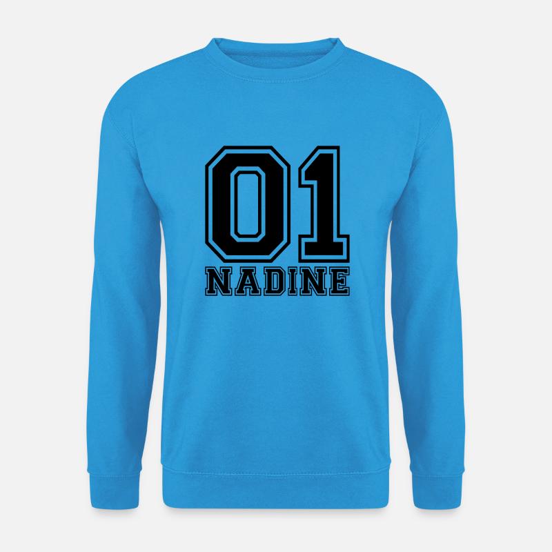 Nadine - Name - Unisex Pullover - Meeresblau