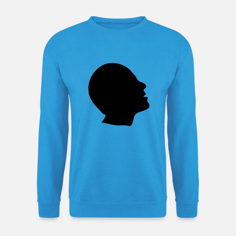 Kopfprofil Kopf profile1 - Unisex Pullover - Meeresblau