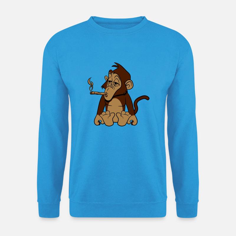 affe Weed Hanf - Unisex Pullover - Meeresblau
