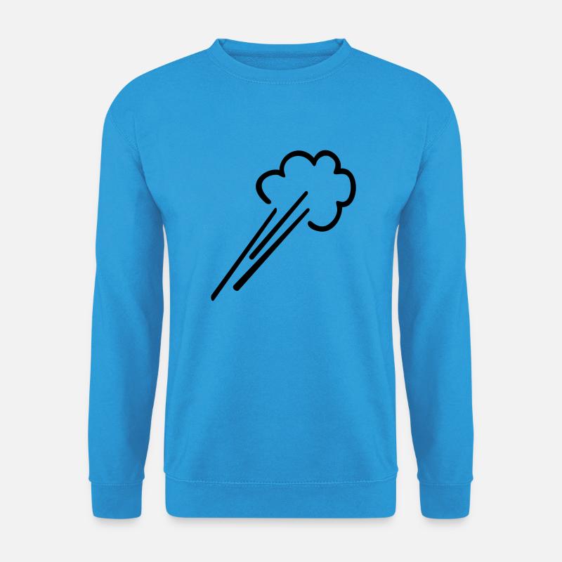 Luftstrom / wind blows (1c) - Unisex Pullover - Meeresblau