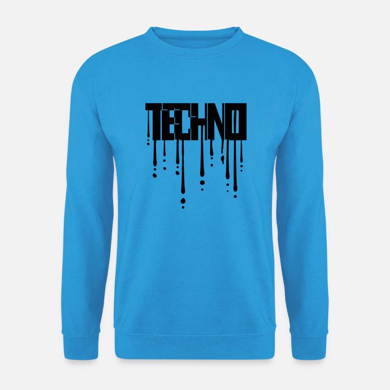 Tropfen Graffiti Techno - Unisex Pullover - Meeresblau