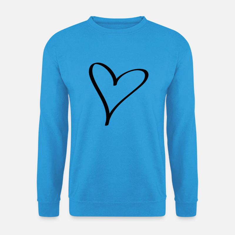 Herz - Unisex Pullover - Meeresblau