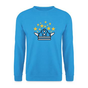 Kind Wikinger Idee | Child Viking idea - Unisex Sweatshirt - sea blue - Front - Alina (178cm) & Michal (187cm)