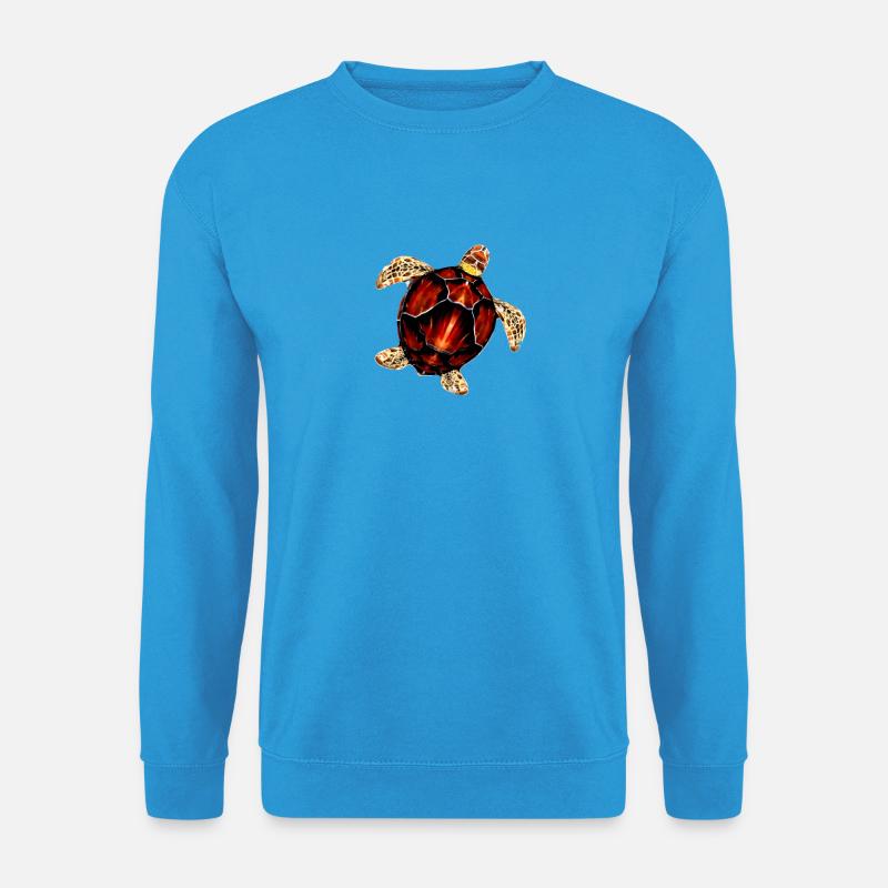 Musterhafte Meeresschildkröte Illustration - Unisex Pullover - Meeresblau