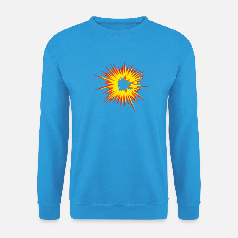 Explosion Stern Flamme - Unisex Pullover - Meeresblau