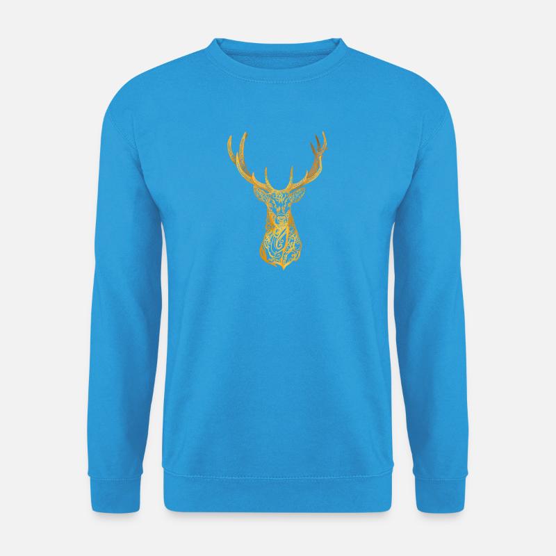 Hirschkopf - Unisex Pullover - Meeresblau