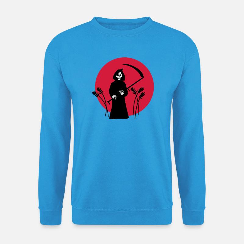 sensemann skelett mähen sense - Unisex Pullover - Meeresblau