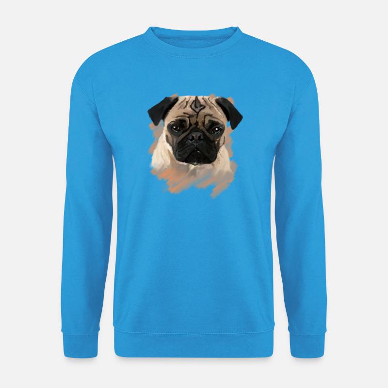Mops - Unisex Pullover - Meeresblau