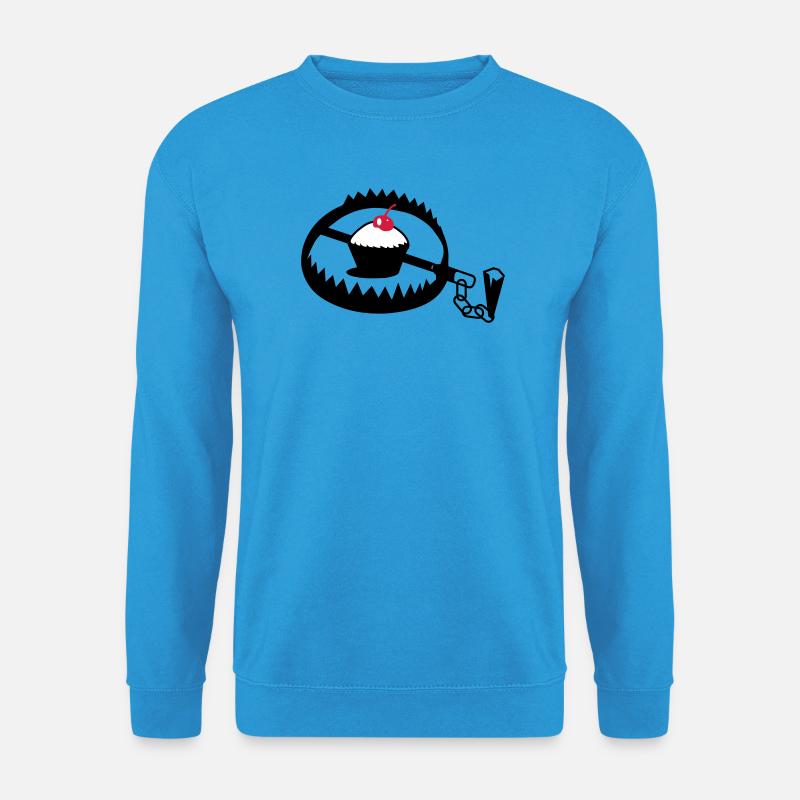 Fangeisen mit Cupcake - Unisex Pullover - Meeresblau