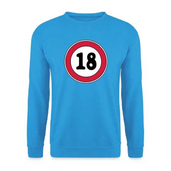 Signe du 18e anniversaire - Sweat-shirt Unisexe - bleu mer - Devant - Alina (178cm) & Michal (187cm)