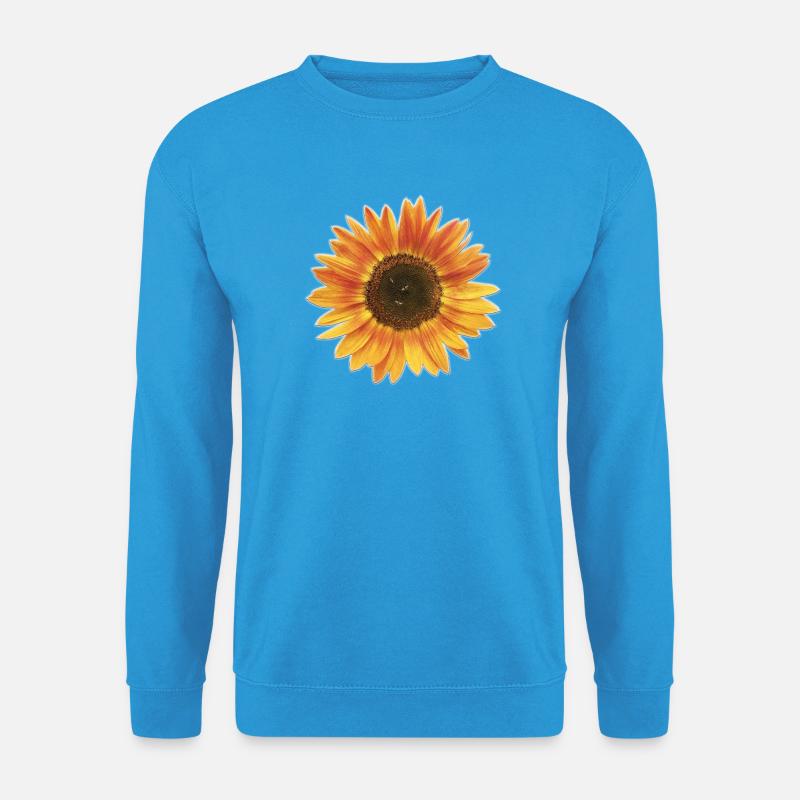Sonnenblume mit Bieren - Unisex Pullover - Meeresblau