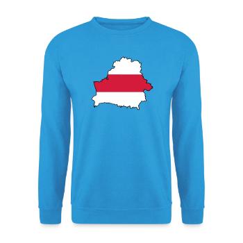 Silhouette of Belarus - Unisex Sweatshirt - sea blue - Front - Alina (178cm) & Michal (187cm)