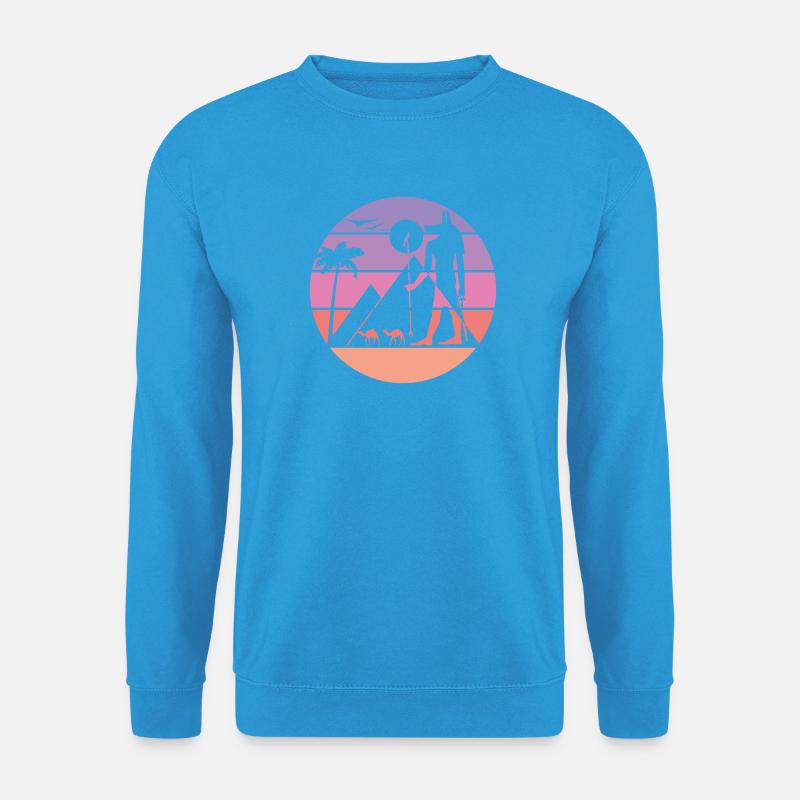 Mythische Silhouette - Anubis - Unisex Pullover - Meeresblau