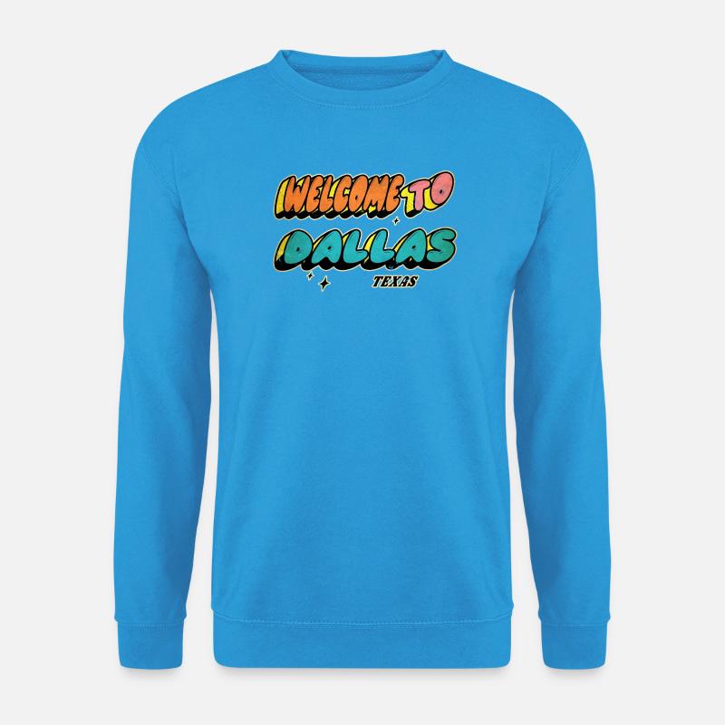 Welcome to Dallas Texas Design - Unisex Pullover - Meeresblau