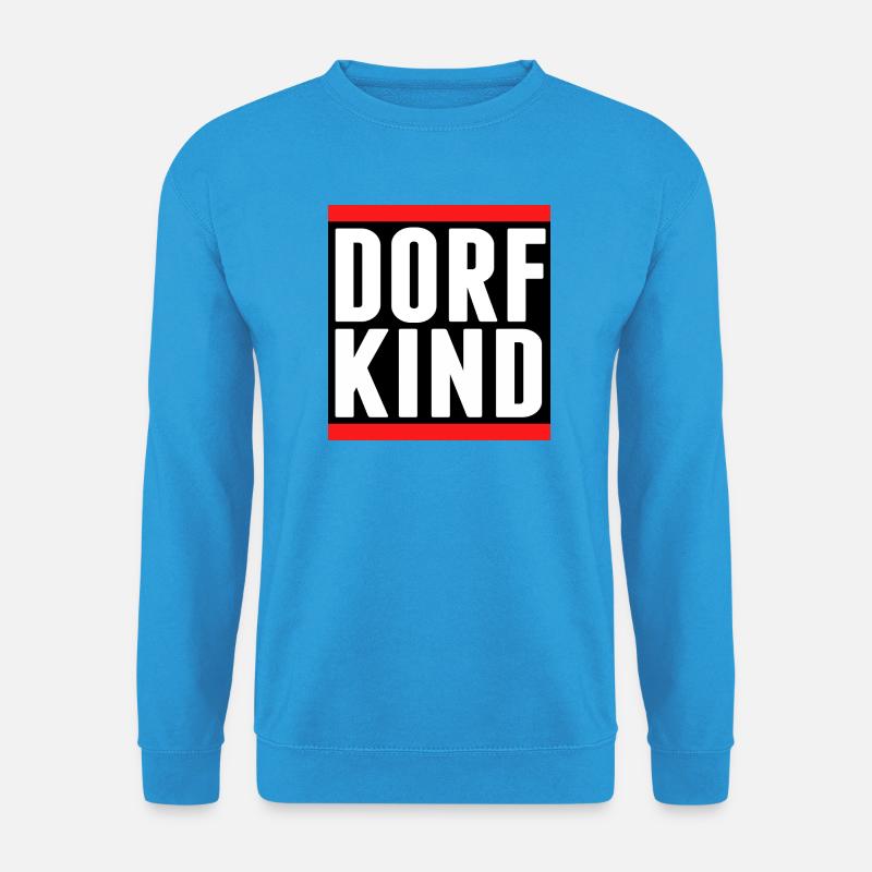 dorf dorfkind aufkleber sticker dorfi stadt - Unisex Pullover - Meeresblau