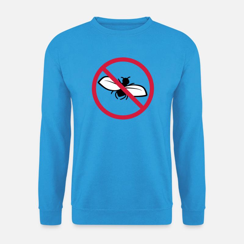 Fliege Verboten Schild - Unisex Pullover - Meeresblau