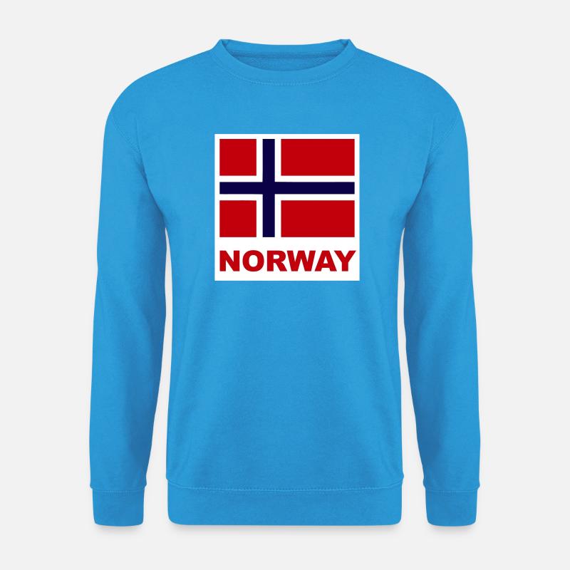 Norwegen Norwegen Flagge - Unisex Pullover - Meeresblau